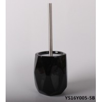 Black Ceramic Toilet Brush Rack Holder